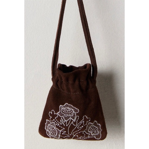 Free People Handbags - Free People! Eden Mini Pouch Bag In Espresso NWT!